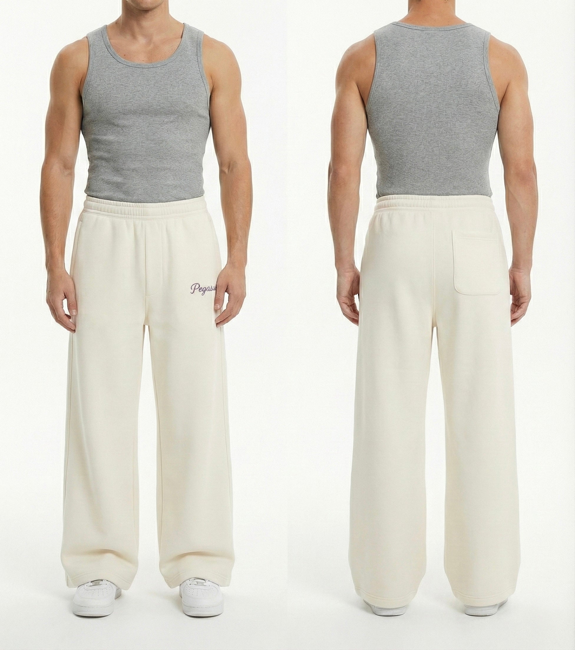 Pegasus Melton Sweatpants - Off White