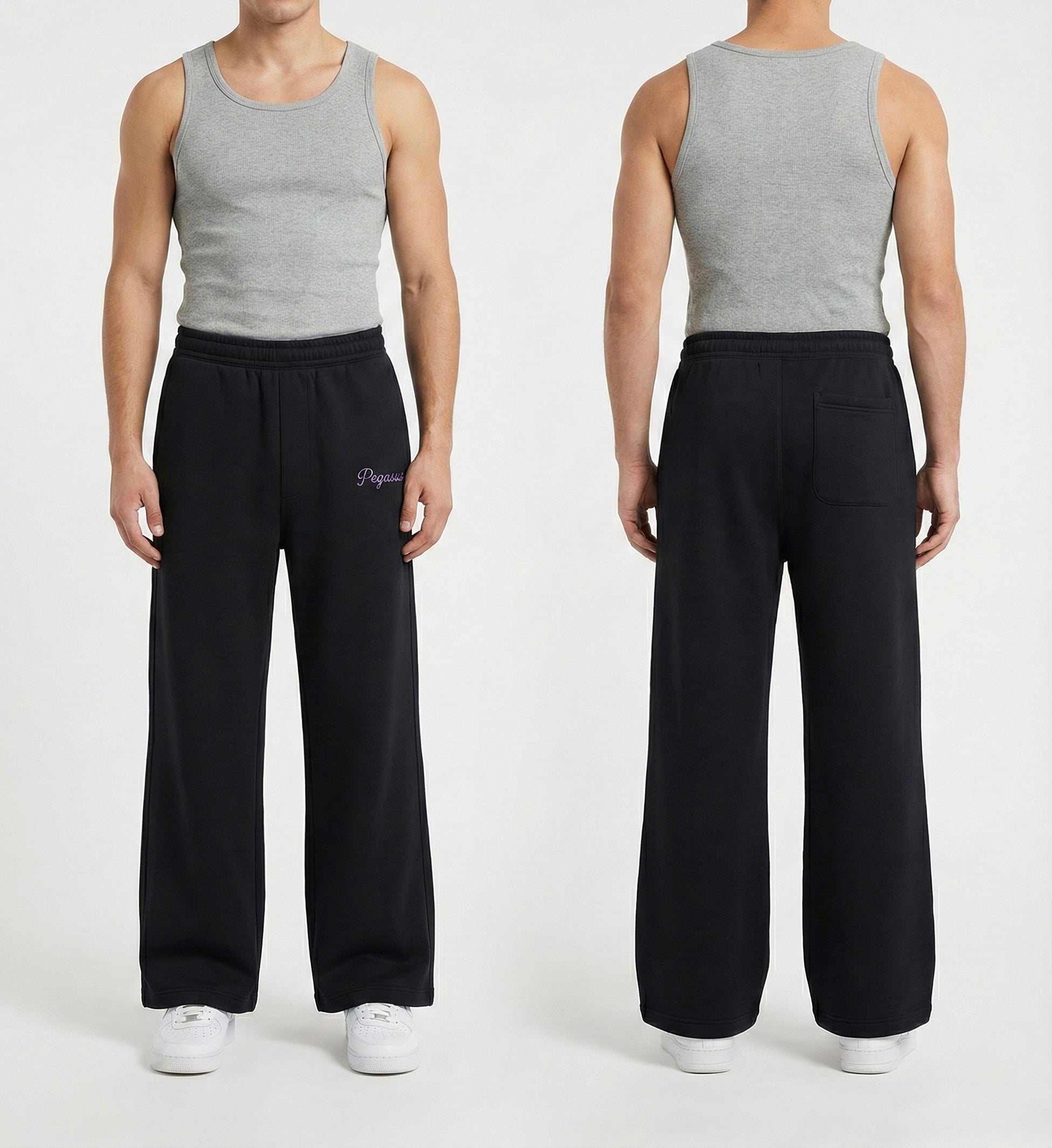 Pegasus Melton Sweatpants - Black